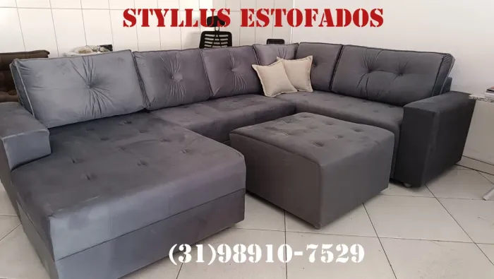 Sofá módulado de luxo