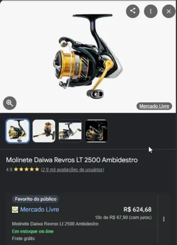 Molinete Daiwa REVROS LT2500-XH