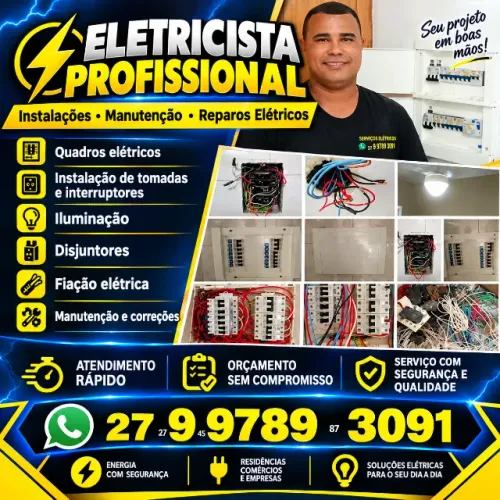 Eletricista padrão eletrico edp manutenção instalação elétrica ligue agora