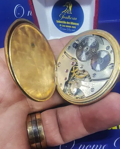 Relógio Bolso Lanco 15 Jewels Peso 53.00 Gramas 43 mm Para Coleção Retirada de Peças Robi
