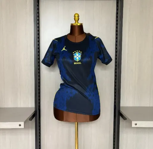 Camisa Brasil Azul Feminina Pronta Entrega