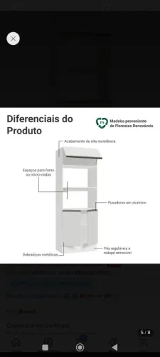 Armário de cozinha novo na caixa