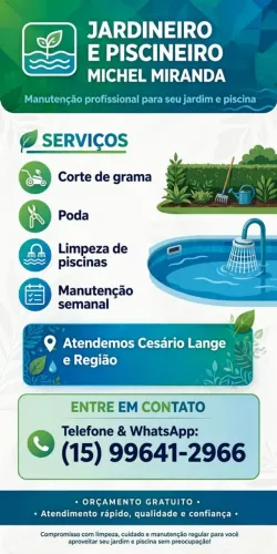 Jardineiro e piscineiro 