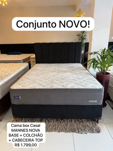 Cama Box Casal MANNES NOVA - ENTREGO