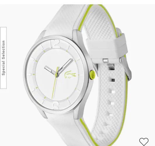 Relógio Lacoste Unissex Borracha Branca TAM 44mm pulseira de borracha