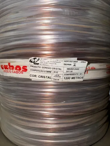 Bobina Cabo Paralelo Cristal 2 x 1,5mm 1200 METROS