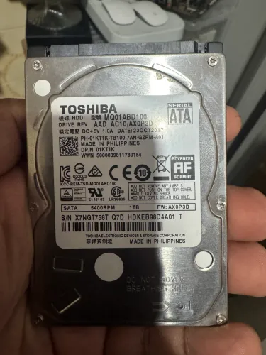 HD Toshiba 1TB 2.5? SATA - Testado e 100% funcional (Notebook)