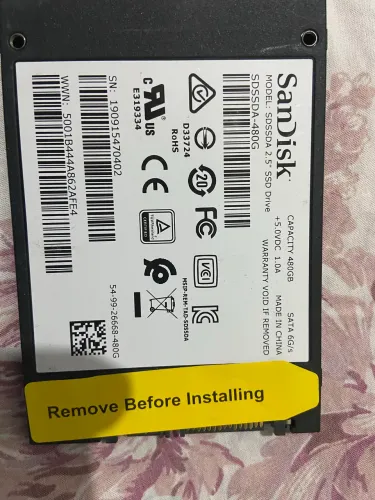 SSD SanDisk Plus 480GB SATA 3 - (colocar no pc e instalar o Windows) pronto