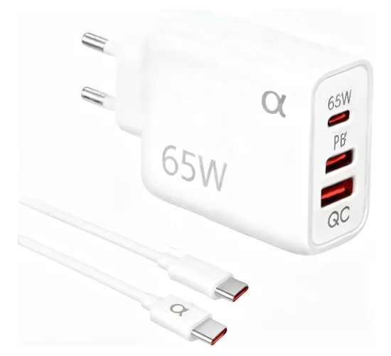 Carregador Ultra Rápido GaN 65W + Cabo Lightning (CA46-6)