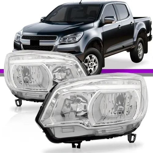 Farol s10 2012 2013 2014 2015 Lt cromado manual
