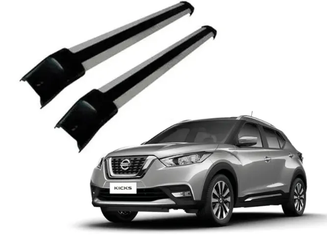 Rack Travessa de Teto Nissan Kicks - Larga Prata - Projecar 