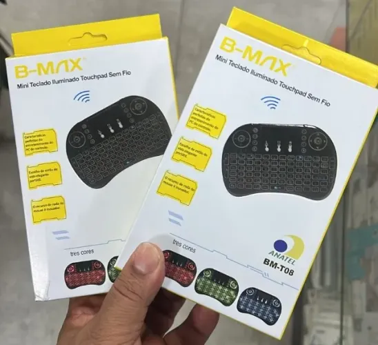 Mini Teclado Controle Sem Fio P/ Tv Smart Tv Box Pc Novo