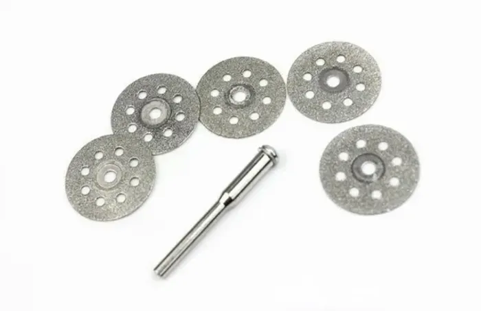 Discos Diamantado 22mm Micro Retifica - 05 Discos, mais 01 Haste