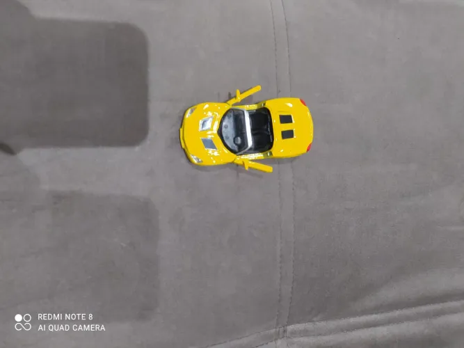 Miniatura de carrinho - Opel Speedster - Cor amarela - Coleção revista Super - 2001 -