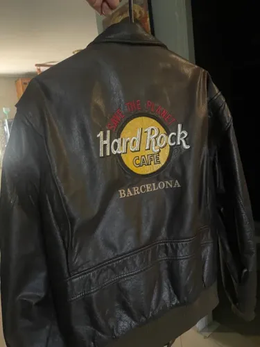 Jaqueta de couro Hard Rock Café