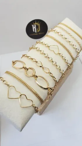 PULSEIRAS FEMININAS EM OURO 18K 750 PRONTA ENTREGA