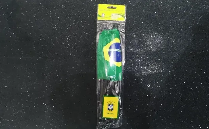 bandeira do brasil tecido para moto 14x21cm 1un