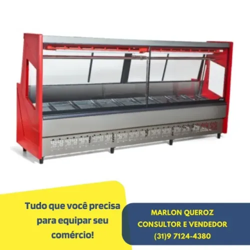 Balcão de Açougue 3M Vermelho Polar 220v