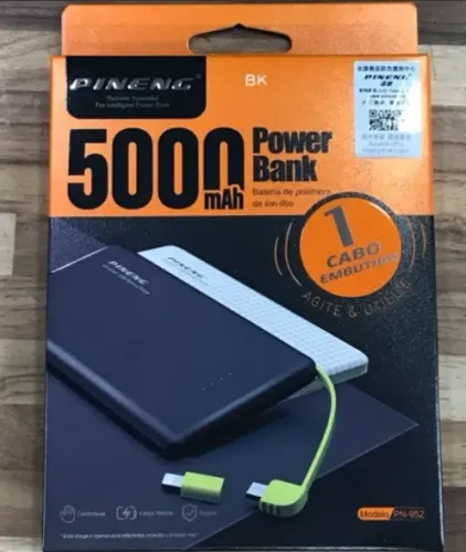 Carregador Portátil Power Bank Pineng Pn-952 5000mah Ultra Slim