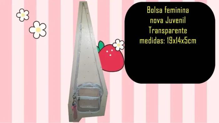 bolsa feminina nova juvenil transparente