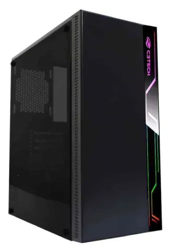 GABINETE GAMER C3TECH MT-G400BK COM LED SUPORTA SSD WATER COOLER USB 3.0