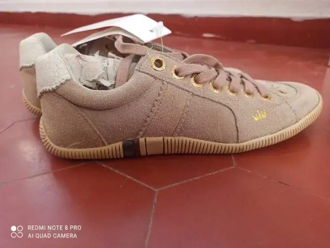 Tênis Riva Camurça Nude Feminino Osklen NOVO - Tam - 36