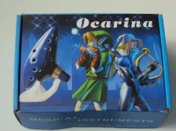 The Legend Of Zelda - Ocarina Of Time - Flauta Em Cerâmica