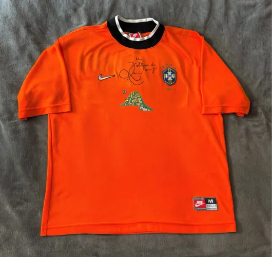 Camisa Brasil 1998 - Autografada - Romário