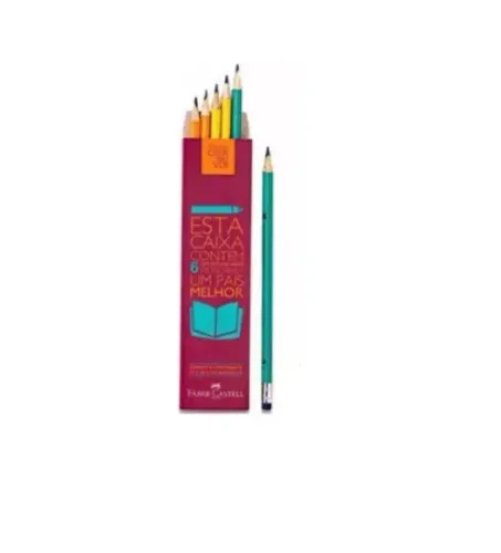 Kit Lápis Grafite Com 06 Unidades Faber Castell - Natura