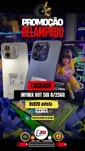 Infinix hot 50i 8/256g em oferta só hoje