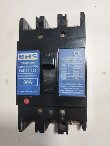 Disjuntor Caixa Moldada BHS 80A FM101-100