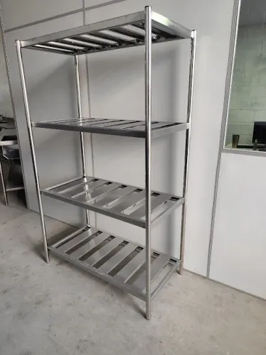 Estante para Câmara em Aço Inox com 4 Prateleiras