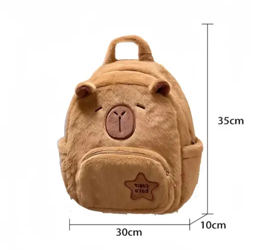 Mochila Pelúcia Capivara com Orelhinhas BBR Toys