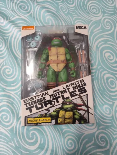 Neca Tartarugas ninja Michelangelo LACRADO versão quadrinhos TMNT MIKE MIRAGE COMICS