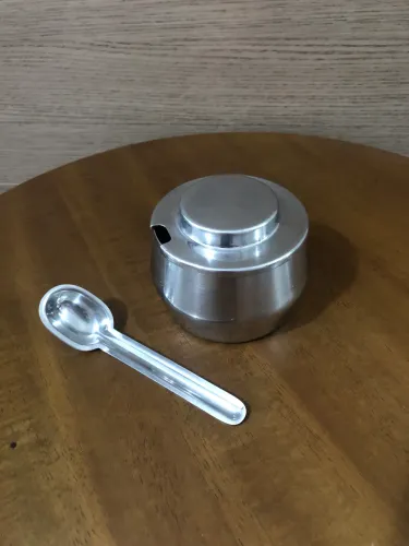 Açucareiro inoxidável com colher