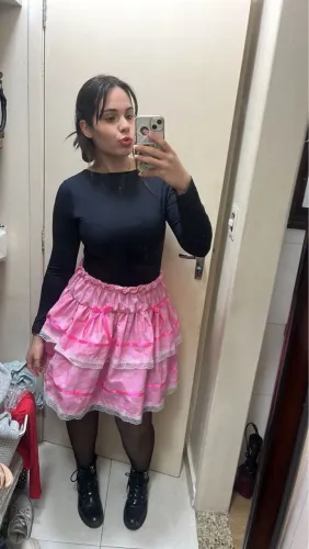 Saia junina rosa adulto