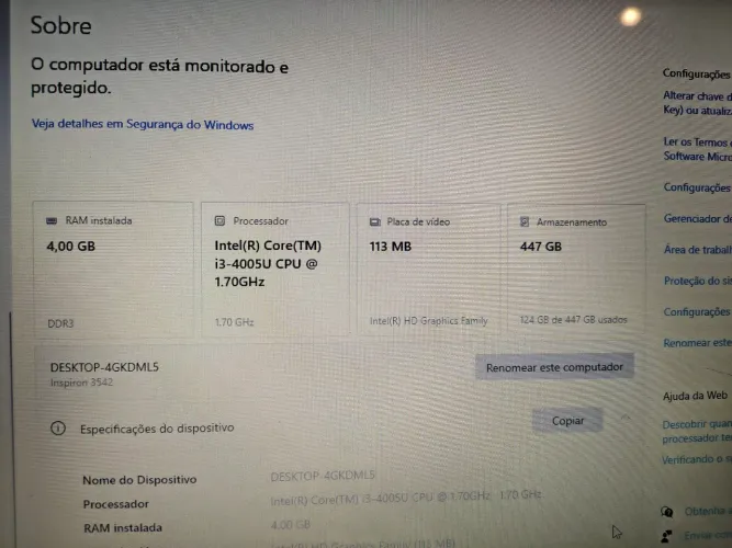 Dell core i3 500 GB windows 10