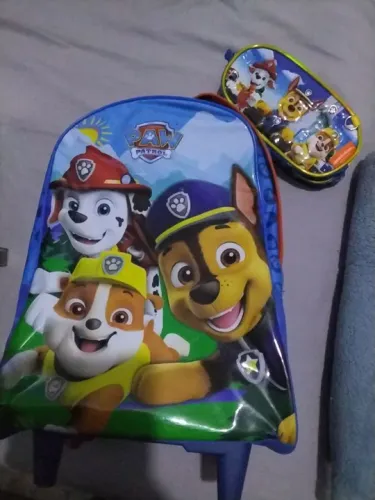 Mochila e estojo patrulha canina