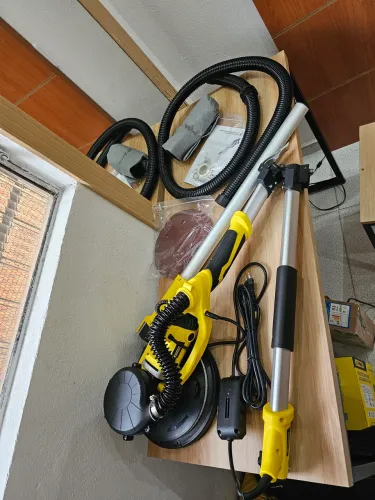 Lixadeira de parede e teto telescópica com led 850w 110v