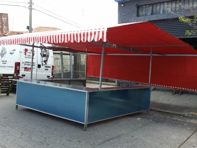 Barraca Para Pastel e caldo de Cana Profissional Feira Livre Inox 