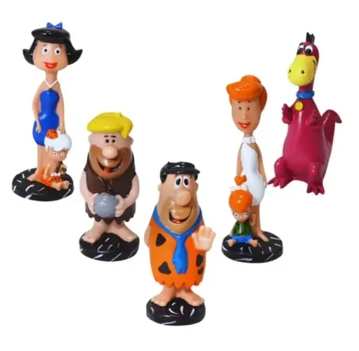 Coleção 5 Estátuetas Os Flinstones Decoração