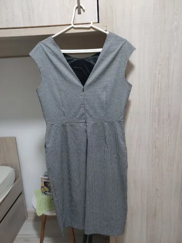 Vestido xadrez tubinho zara