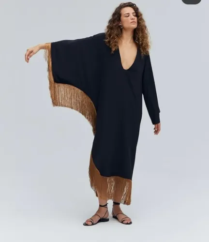 Vestido preto kafta