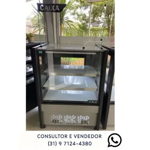 Balcão Caixa 80CM Polar com Gaveta Novo
