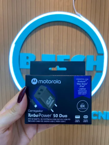 Carregador Motorola Turbo Power 8x Mais Rápido
