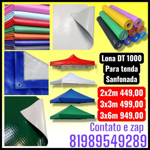 COBERTA PARA TENDA SANFONADA DT 1000 DE ALTÍSSIMA QUALIDADE