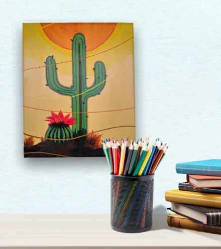 Mini Quadro de Kactos Decorativo