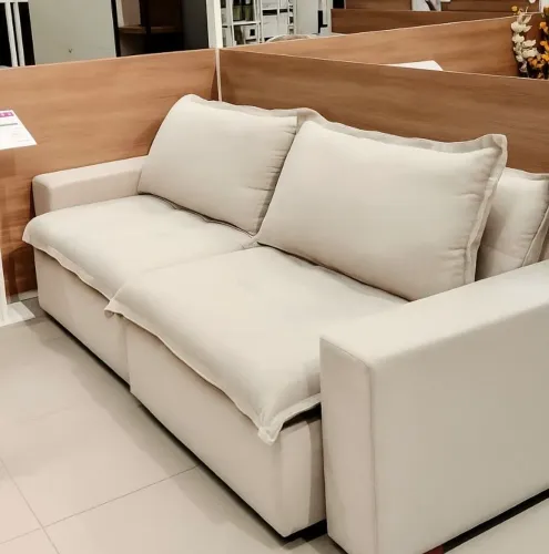 Sofa cama em linho 2,40 largura frete gratis entrego hoje R$ 3.299,99