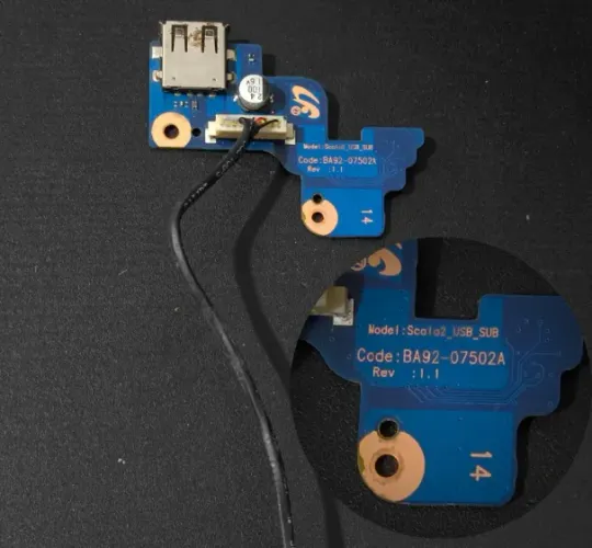 Placa Usb Power Button Notebook Samsung RV415