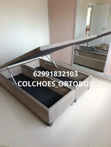 Cama Box baú Casal bi partido 138x188x41